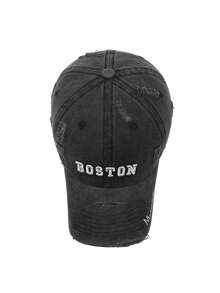 1 chiếc Mũ bóng chày dự tiệc giản dị dễ thương in chữ cổ điển, Polyester, miếng vá thêu, cũ kỹ, chống gió, chống tia UV, phù hợp cho bốn mùa - A - Xem 9