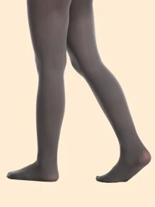 儿童/幼儿彩色紧身裤、打底裤、舞蹈长袜 - 淺灰色 - 查看 4