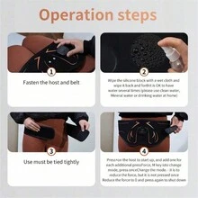 AXH EMS肌肉刺激器臀部训练器，带遥控器和USB充电功能，使用时需直接贴敷于皮肤上。 - 黑色 - 查看 2