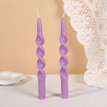 1 Box Of 4 Pcs Conical Spiral Candles, 1 Box Of 2 Pcs Coarse & Fine Spiral Long Candles, Suitable For Seasonal Festival Photography Atmosphere, Gifts, Romantic Candlelight Decor, Men/Women Gift, Outdoor Picnic Emergency Lighting, Odorless Dinner Party/Birthday/Wedding/ Candles,Room Decor,Gifts - Multicolor - View 35