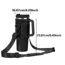 Estojo para copo de 1200 ml e 40 onças, capa para copo, capa para copo de material de mergulho, capa protetora para copo de alça de carro, alça diagonal ajustável, adequada para viagens ao ar livre, condicionamento físico, uso diário.