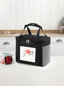 定制图片或文字，手持保温午餐盒袋，大容量适合上班族、学生和户外野餐。最好的建议是带上食物、午餐盒袋、厚铝箔、防尘防水冰袋、周年纪念礼物、生日礼物、母亲节礼物、父亲节礼物、最好的朋友礼物、给妈妈/爸爸的礼物、给她/他的礼物、给女朋友/男朋友/朋友的礼物