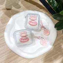萌熊适用于Airpods Pro苹果蓝牙无线耳机保护壳1/2代3代耳壳 - 粉紅熊+掛件 - 查看 10