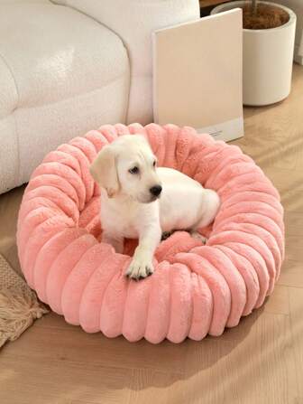 1pc Long Plush Thickened Pet Bed, Warm And Comfortable Dog/Cat Nest For Indoor Small/Medium/Large Pets