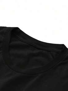 Men's Plus Size T-Shirt Printed With Los Angeles - màu đen - Xem 4