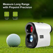 1 pieza Telémetro láser de golf, 6x aumentos para medición de distancia en golf, modo niebla, conmutable entre yardas y metros, alta precisión (baterías no incluidas)