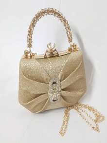 Women's Party Bag Handbag Clutch Evening Event - 香檳色 - 查看 3