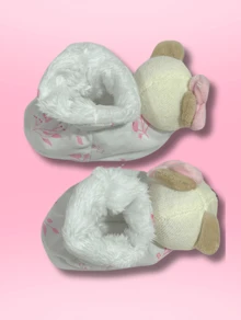 Baby Shoes Slippers For Toddlers 0-24 Months Newborn Crib Boy Girl Teddy Bear Very Soft Size 11cm - Màu Hồng baby - Xem 7
