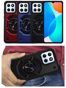 FUNDA USO RUDO CON CLIP O CON ANILLO PARA HONOR X6 HONOR X6S HONOR X8 5G - Negro - Ver 4