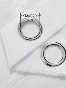 1pc White Feather Curtain With Top Ring Design, Semi-Transparent Sheer Curtain With Feather Embroidery Punch-Hole, Suitable For Bedroom, Living Room/Balcony, Countryside, Ranch Gifts Birthday Graduation