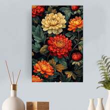 Peony Wooden Framed Canvas Painting Wall Art Prints For Home Decoration, Living Room & Bedroom, Festival Party Decor, Gifts, Ready To Hang