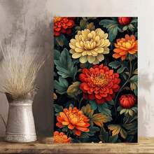 Peony Wooden Framed Canvas Painting Wall Art Prints For Home Decoration, Living Room & Bedroom, Festival Party Decor, Gifts, Ready To Hang