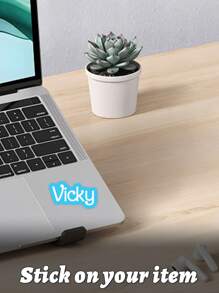 Personalized Custom Name Stickers, Customized Name Stickers, Handheld Stickers, Custom Name Labels, Customized Text Stickers, Vintage Stickers, Water Bottle Stickers, Laptop Stickers, Colorful Stickers Suitable For Birthday, Children's Day, Father's Day, School Graduation, Office, Birthday Gifts, Mother's Day, Father's Day, Weddings, Home Decor, Kitchen Labels, Office, Cafe - The Best Designed Label Stickers