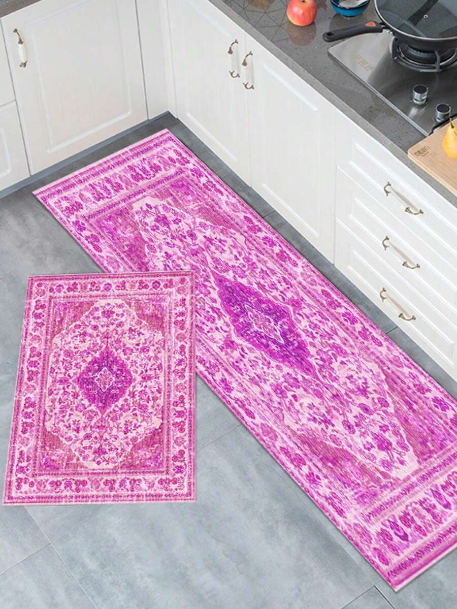 1pc Machine Washable Polyester Doormat/Area Rug For Kitchen, Bedroom, Living Room Decoration - Multicolor - View 1