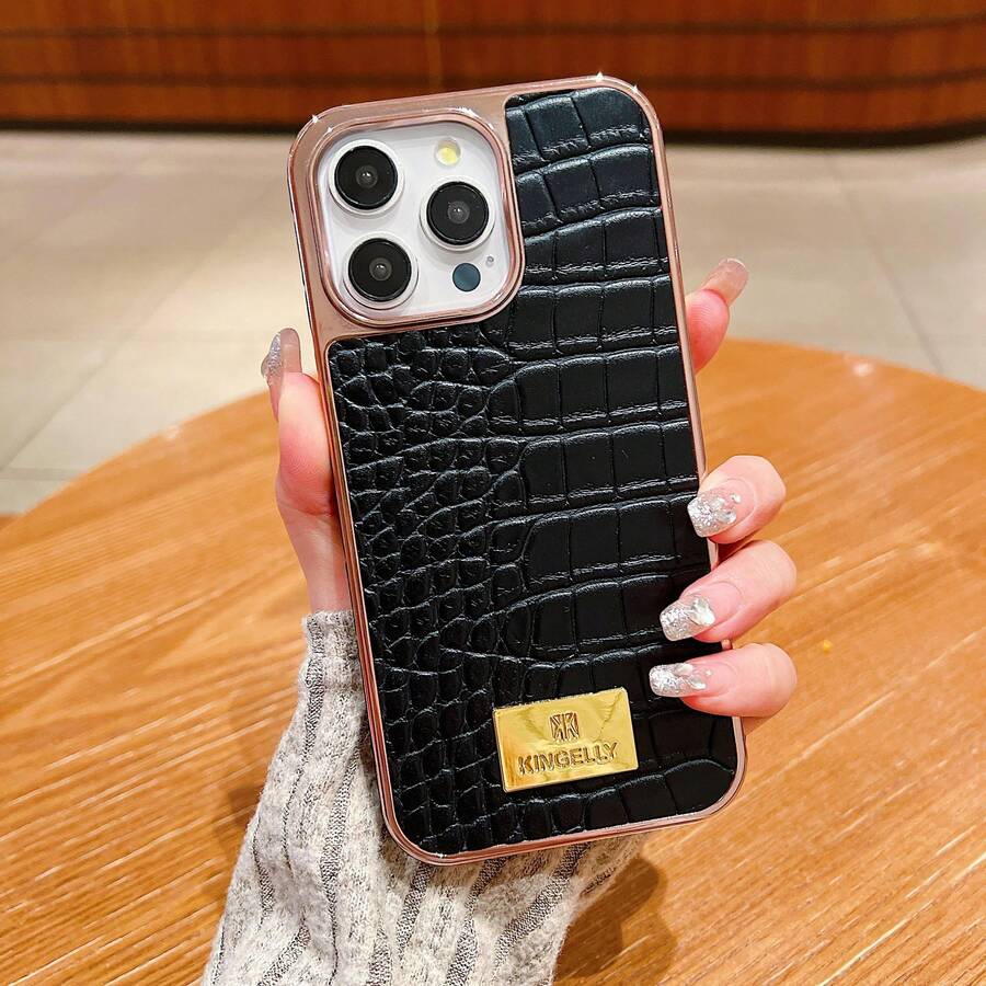 KINGELLY Latest Apple IPhone 16 Series, Electroplated Premium Crocodile