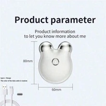 Máy massage mặt điện cầm tay EMS rung động vi dòng điện nâng cơ mặt làm săn chắc da Thiết bị làm đẹp - trắng - Xem 6