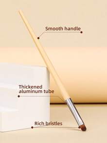 Set Of Vegan Bamboo Makeup Brushes, Including Lip Brush,  Natural Bamboo Handle Cosmetic Tools - Multicolor - View 4