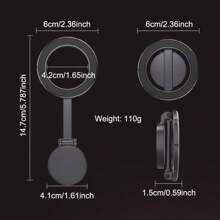 1pc Magnetic Car Phone Holder, Magnet Car Mount Smartphone Holder Compatible With Iphone 15/14/13/12 Pro Max, Convenient For In-Car Storage & Cleanliness, With Magnetic Ring Suitable For Any Phone, Ideal For Home & Holiday Gifts Compatible With IPhone, Android Phone, Gift For Birthday, Family, Friends Car Accessories