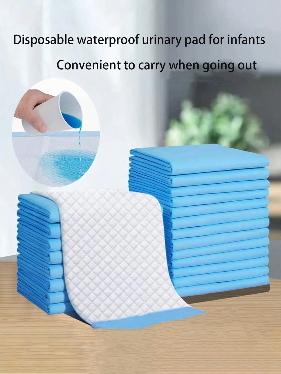 5 piezas de almohadillas desechables e impermeables para aislamiento de orina para recién nacidos, convenientes para llevar, no lavables, adecuadas para uso en exteriores, almohadillas para pañales, aplicables a dormitorio, exteriores, viajes, automóvil y diversas ocasiones, suministros para bebés, artículos esenciales para recién nacidos