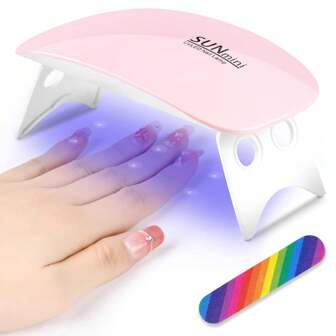 UV LED Nail Dyer Mini Gel Nail Lamp Portable Curing Lamp For Gel Nail Polish, Professional Salon Finger Toe Lights, Home DIY