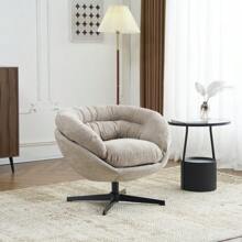 Anwick 360° Swivel Accent Chair, Comfy Reading Chair With Removable Upholstered, Round Swivel Chair With Metal Base, Club Chair For Living Room, Bedroom, Office - Nâu nhạt - Xem 10