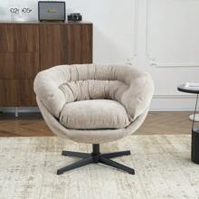 Anwick 360° Swivel Accent Chair, Comfy Reading Chair With Removable Upholstered, Round Swivel Chair With Metal Base, Club Chair For Living Room, Bedroom, Office - Nâu nhạt - Xem 7