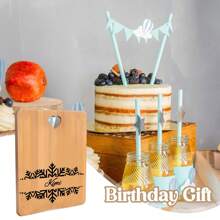 1pc Christmas Tray, Cutting Board, Customizable Name And Text, With Bow, Reindeer, And Snowflake Elements, Merry Christmas, Warm And Sweet Gift, High-End Housewarming Gift, High-Quality Kitchenware, Suitable For Parents, Couples, Wives And Cooking Couples, Valentine's Day Gift, For Holding Food And Fruits, Fashion On, Essential For Housewarming - Beige - View 5