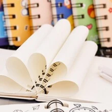 4 pezzi di quaderni a spirale di dimensioni A7 con motivi cartoni animati, taccuini bianchi tascabili, blocco note, forniture scolastiche, articoli per il ritorno a scuola