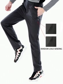 TECTOP Men's Slim Fit Cargo Snow Pants For Hiking, Windbreaker, Outdoor Trousers With Zip Pockets, Random Logo Shipped