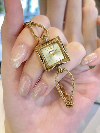 BIDEN 1pc Fashionable Quartz Watch, Exquisite And Compact, Suitable For Lady To Wear, Ergonomically Designed, Elegant And Practical, 3ATM Waterproof, Multi-Color, For Girl's Gift.