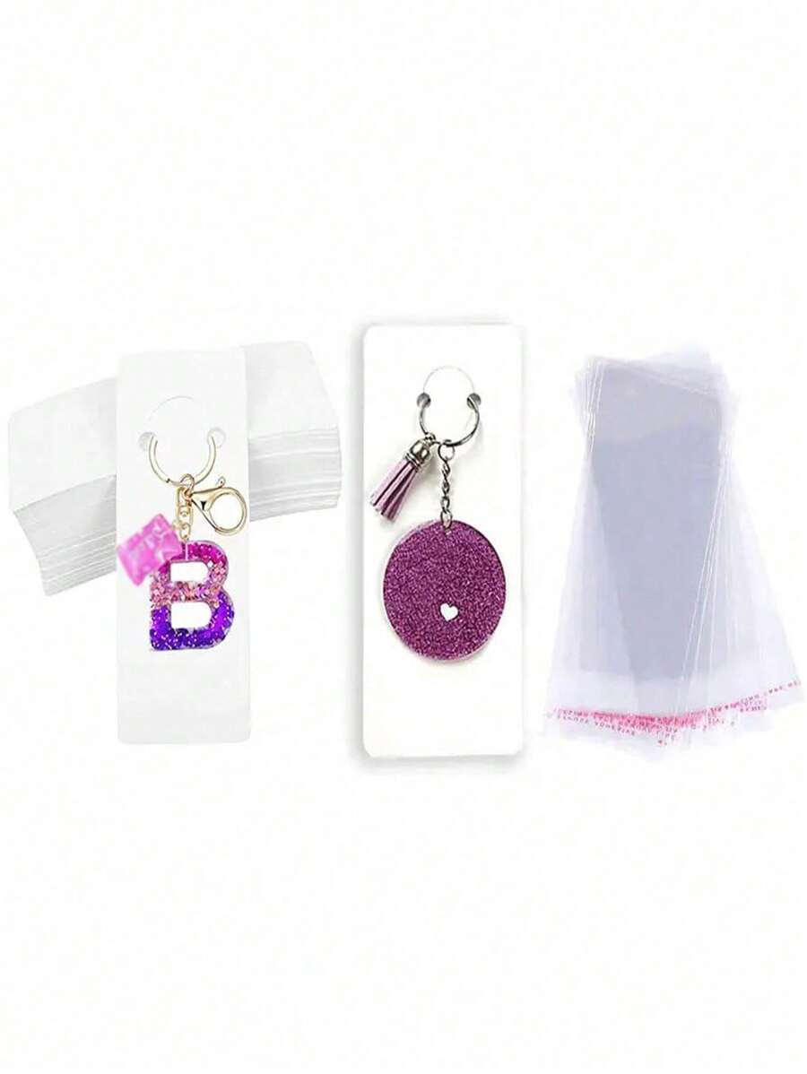 20/50/100pcs Gift Packaging Tags, Key Chains, Storage Cards, Necklace Display Cards - Multicolor - View 1