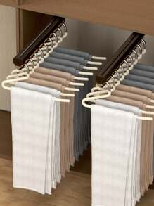 10 件/5 件/1 件鹅形防滑裤架，加厚涂层无缝衣柜收纳架，Z 形家用收纳挂架，春季，简约，夏季上衣