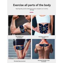 USB 可充电腹肌锻炼器，家用肌肉按摩器，放松身心，男女皆宜的礼物 - 黑色 - 查看 5