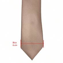 Edi Saraiva Premium Luxury Men's Silk Touch Polyester Tie - 淺粉色 - 查看 5