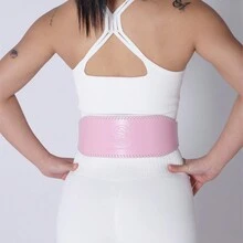 ZORZI ERA Đai tập cử tạ, Đai hỗ trợ thắt lưng bằng da bền bỉ cho bài tập cử tạ, Squat & Deadlift, Unisex - Màu Hồng baby - Xem 8