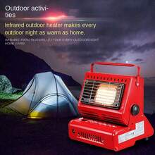 Portable Outdoor Heating Stove,Miniature Camping Tent Fireplace,Liquefied Gas/Coal Gas Ice Fishing Heater Cartridge Stove