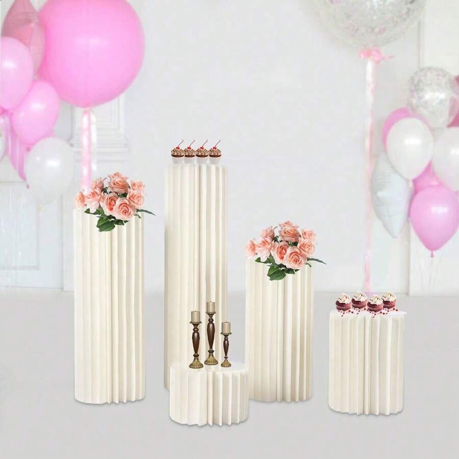 20-100cm Flower Stand Plinth Floral Display Wedding Centerpieces Stand Decor 5pc - 1 - View 1