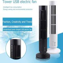 Ventilador de torre con enfriador de aire portátil, ventilador vertical sin aspas USB de computadora, ventilador de aire acondicionado, mini ventilador de torre de refrigeración, silencioso para oficina en casa - Multicolor - Ver 1