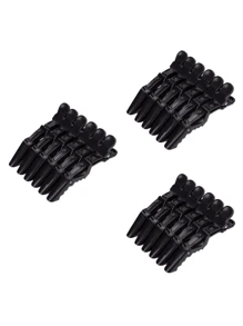 Kit 6 Crocodile Clips Hair Clip Duckbill Clips - 黑色 - 查看 4