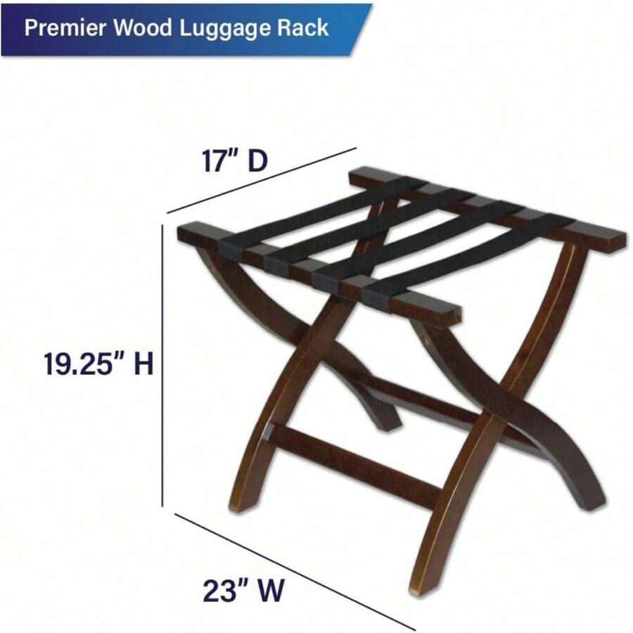 Premier Wood Luggage Rack For Hotel Guest Room, Bedroom For Suitcases