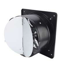 Extractor Aire Industrial, Ventilador De Escape De Bajo Ruido De Metal, Extractor Comercial Ventilación Industrial Ventilador De Escape Axial Ventilador De Placa De Flujo para Cocina Baño Garaje - Negro - Ver 5