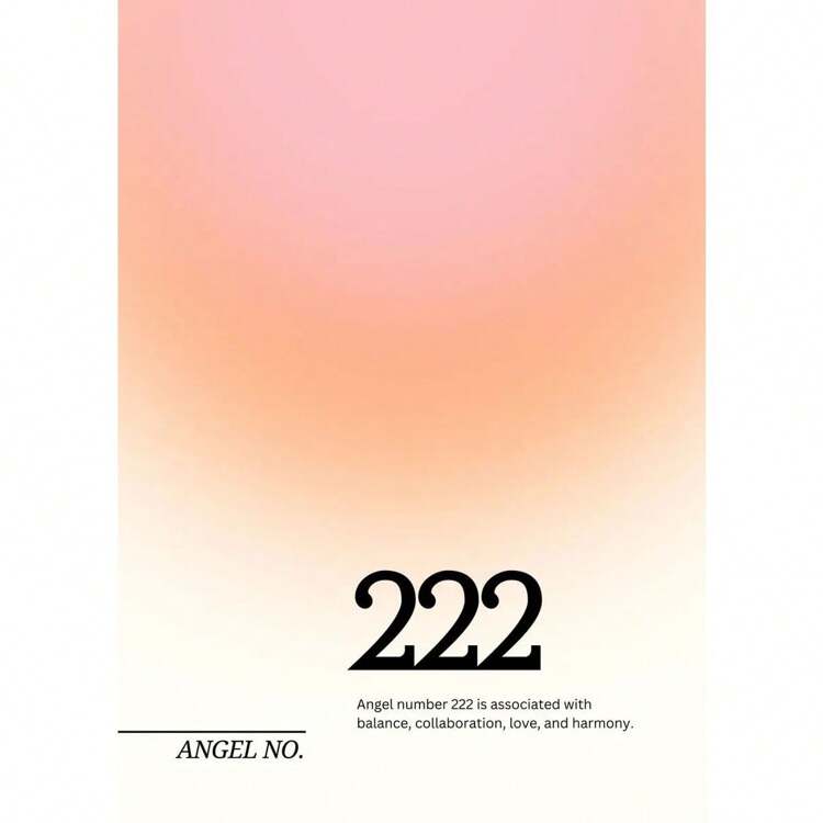 1pc Modern Angel Numbers Aura Cor Espiritual Estética Arte Pôster Pintura em Tela Impressões de Parede Imagem Para Sala de Estar Decoração de Casa Sem Moldura - Multicolorido - Ver 20
