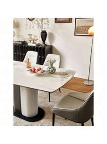 Dining Chair Modern PU Leather Dining Room Chair ,Set Of 2,With Sturdy Metal Legs, Sturdy And Durable Construction,Upholstered Seat, Dinner Chairs ,Accent Side Chairs ,Suitbale For Indoor,Kitchen, Living Room,Black And White.,DreamDecor