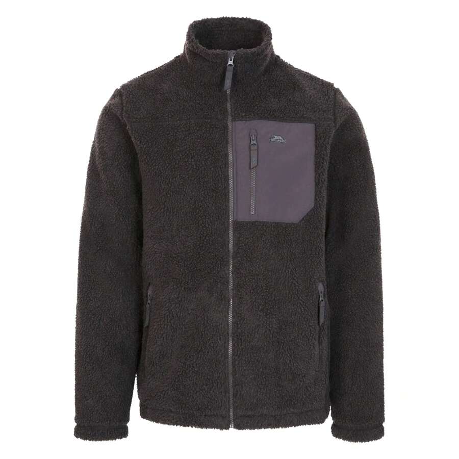 Trespass Mens Buck Fleece Jacket (Dark Grey) - Dark Grey - View 1