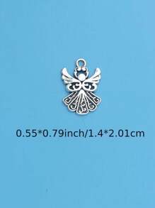 10/20/50Pcs Antique Silver Angel Fairy Charms Pendants For Bracelet Jewelry Making DIY Handmade Craft 20x14mm - Antique Silver - View 5