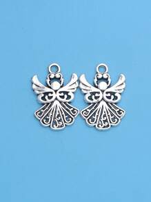 10/20/50Pcs Antique Silver Angel Fairy Charms Pendants For Bracelet Jewelry Making DIY Handmade Craft 20x14mm - Antique Silver - View 2