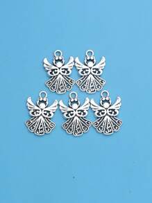 10/20/50Pcs Antique Silver Angel Fairy Charms Pendants For Bracelet Jewelry Making DIY Handmade Craft 20x14mm - Antique Silver - View 6