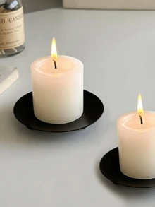 1 件创意铁制金属烛台，适用于柱状蜡烛，装饰铁板烛台底座蜡烛架，简约浪漫烛杯桌面装饰，适用于家居装饰、餐桌、婚礼、派对、万圣节、秋季、节日圣诞节、冬季、节日、房间装饰、礼物 - 彩色 - 查看 8