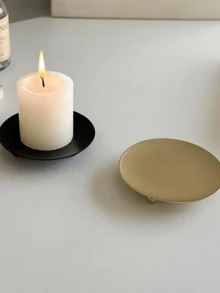 1 件创意铁制金属烛台，适用于柱状蜡烛，装饰铁板烛台底座蜡烛架，简约浪漫烛杯桌面装饰，适用于家居装饰、餐桌、婚礼、派对、万圣节、秋季、节日圣诞节、冬季、节日、房间装饰、礼物 - 彩色 - 查看 7