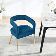 Flannelette Material Single Leisure Chair ,Comfortable Cushioned Single Leisure Chair,Chair Backrest Hoow Wih Armrests,Sutable For Living Rooms,Bedrooms And Dining Rooms:The Chair Is Sized To Fit Into Any Space And Provides The Support And Comfort You Need To Read, Rest Or Work For Short Periods. And It Is Also Very Convenient When Handling And Moving, And Can Adjust Its Position Without Effort To Adapt To Different Use Scenarios - Màu xanh hải quân - Xem 4